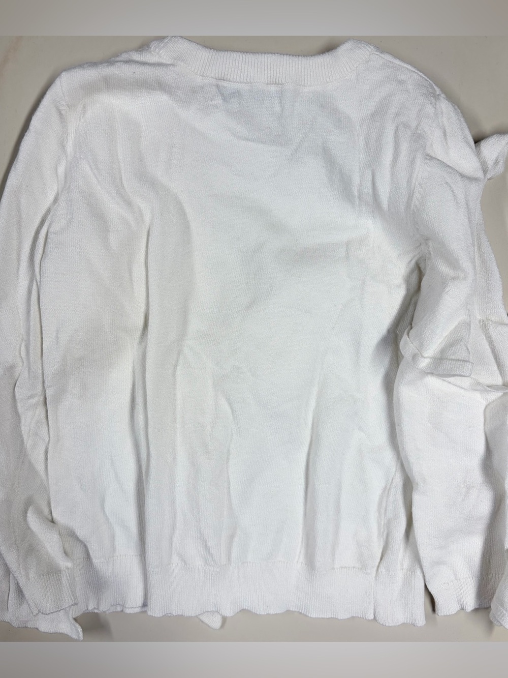 Milly Minis White Ruffle Knit Top - Picture 3 of 4